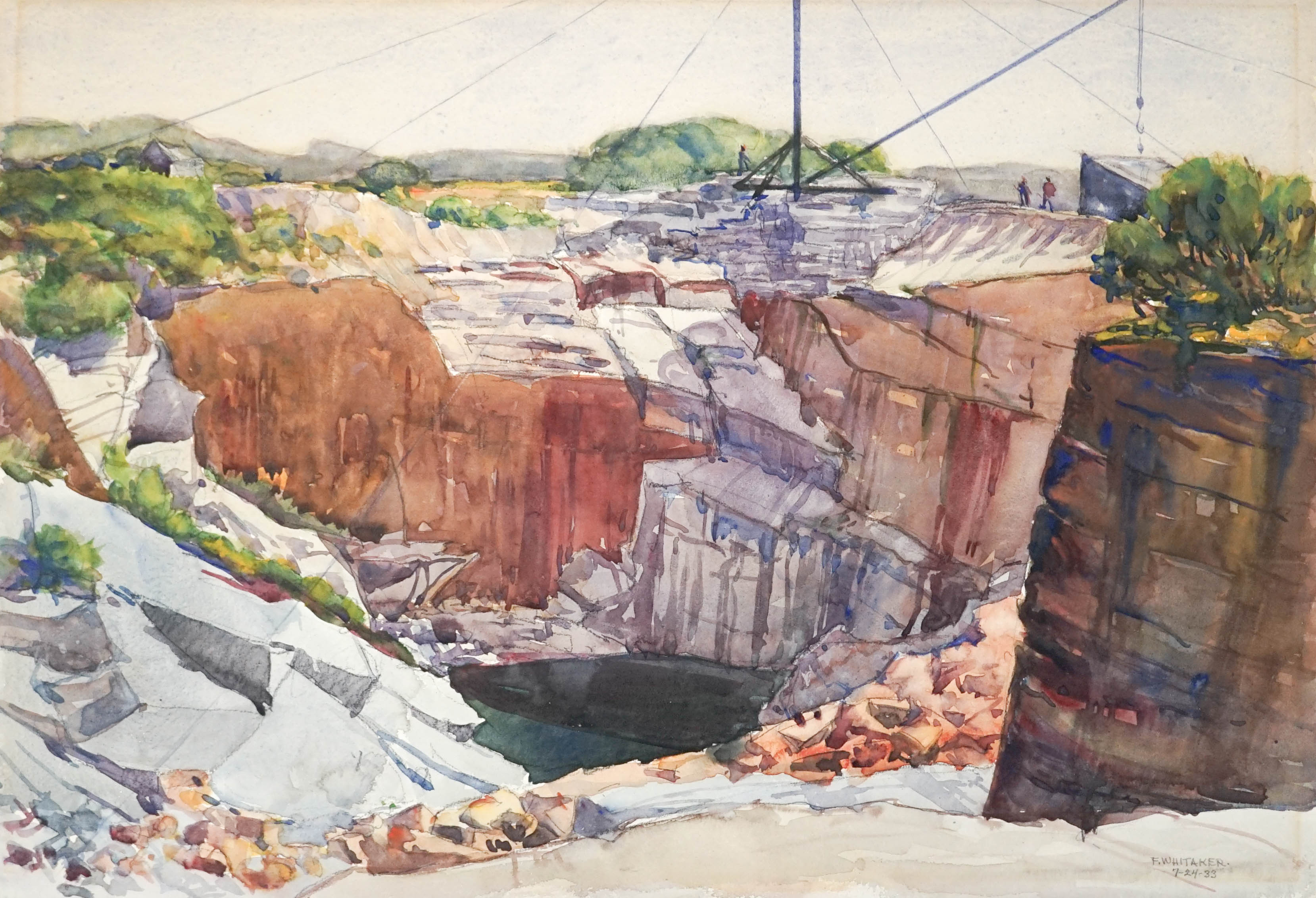 Frederic Whitaker (American 1891-1980) Watercolor