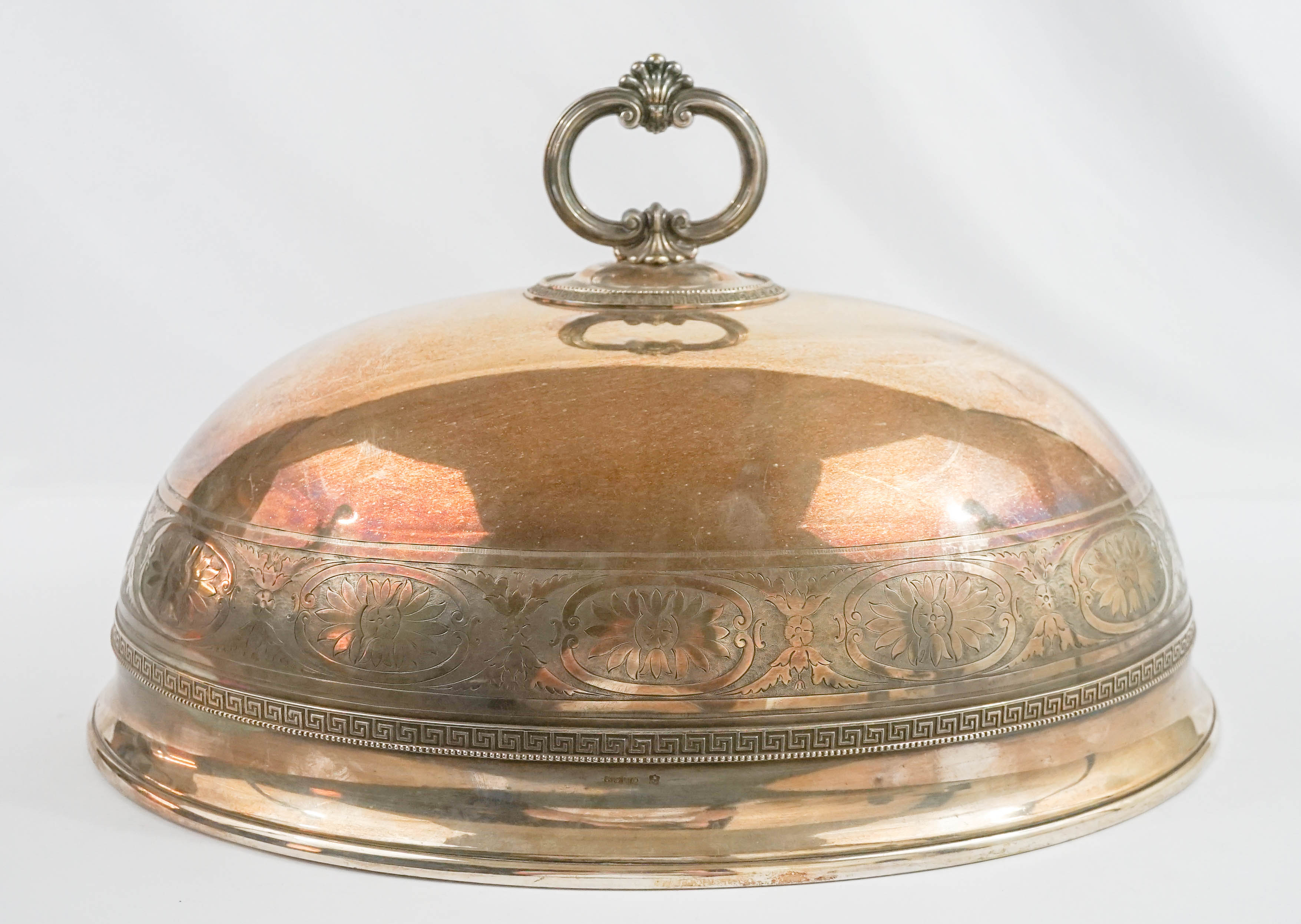 Large Silver Plate Hallmarked Dome