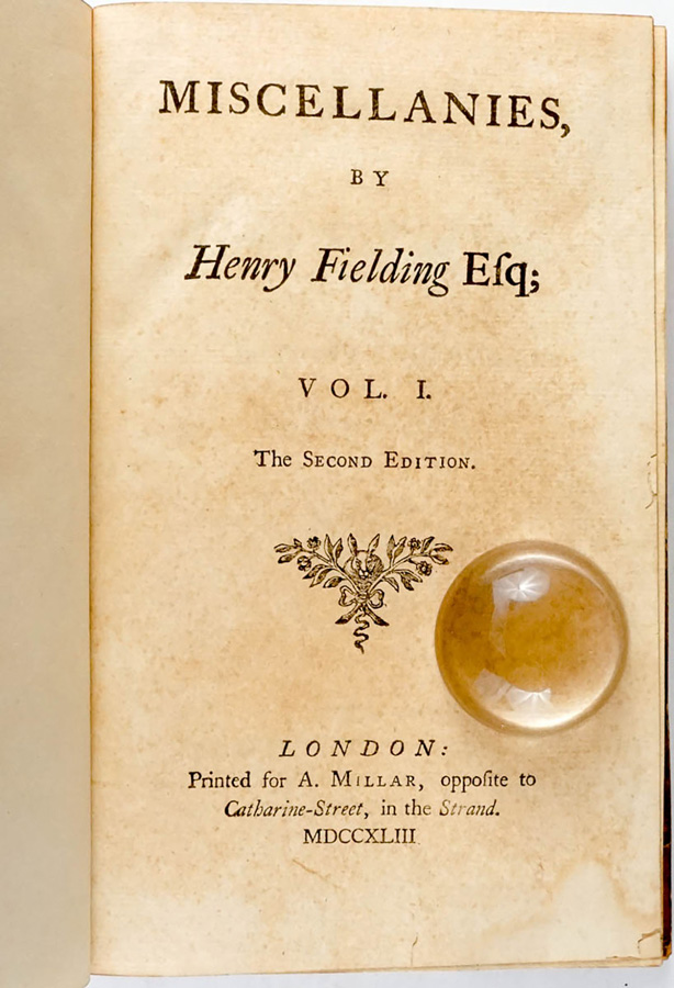 Miscellanies by Henry Fielding 3 Vol. 1743