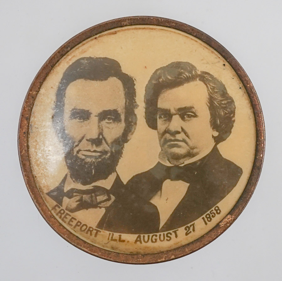 Rare Lincoln / Douglas , Freeport Debate Pin