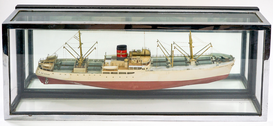 American Reefer Wood Ship Model in Shadowbox