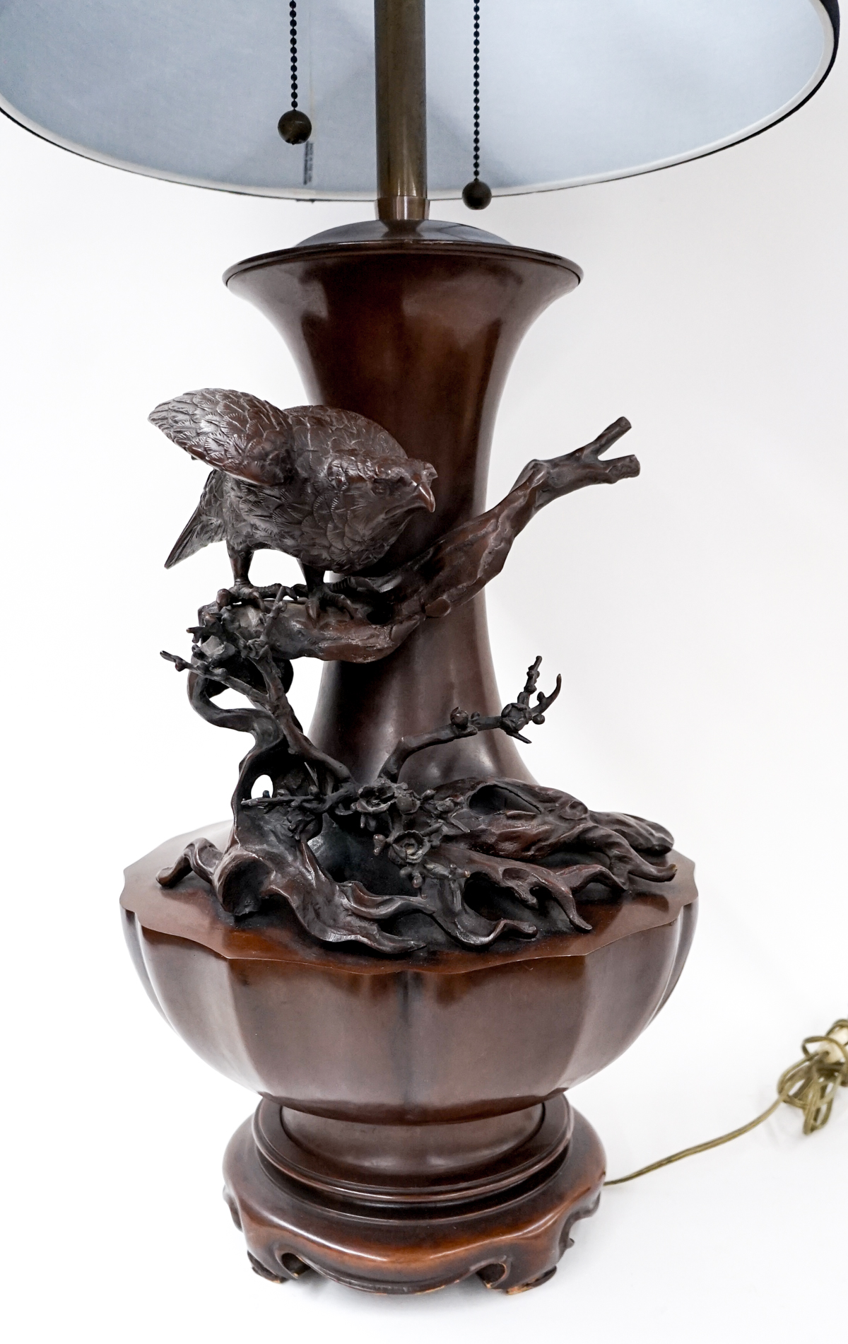 Large Chinese Vintage Bronze Lamp [Marbro]