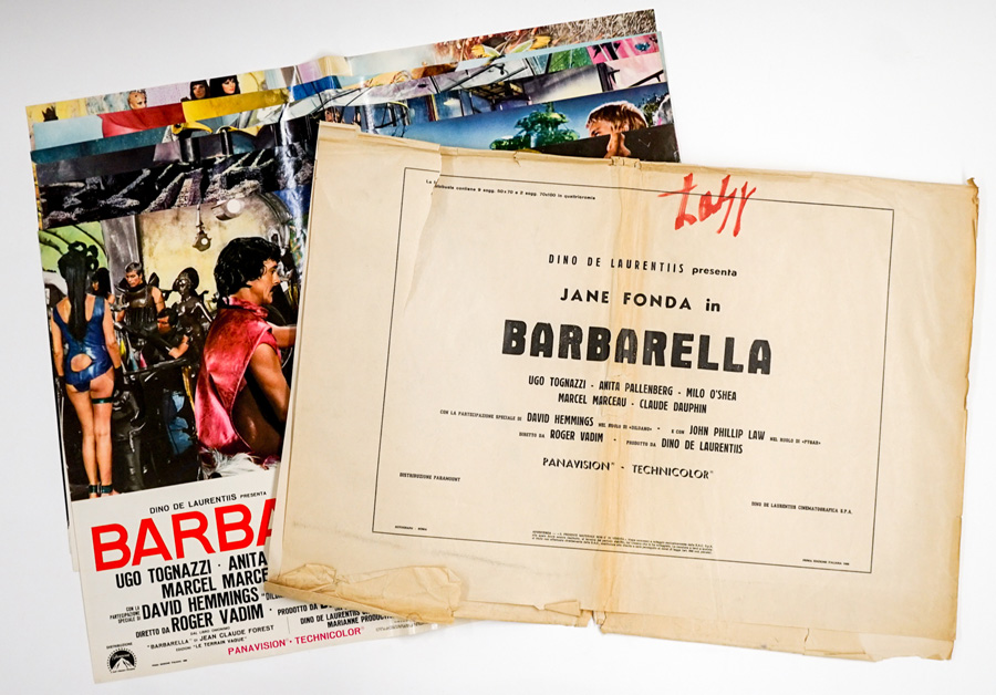 Barbarella (1968) Italian Movie Posters w/Envelope