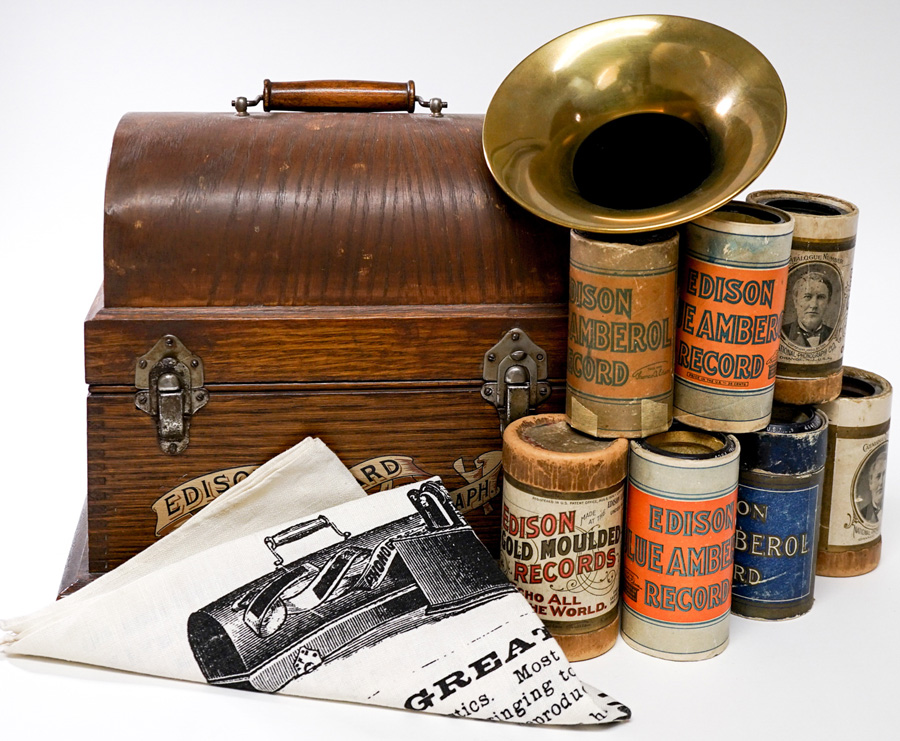 Edison Phonograph Cylinder Player and More