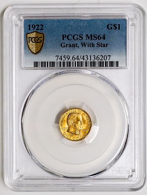 1922 U.S. Gold $1 Grant with Star PCGS MS64