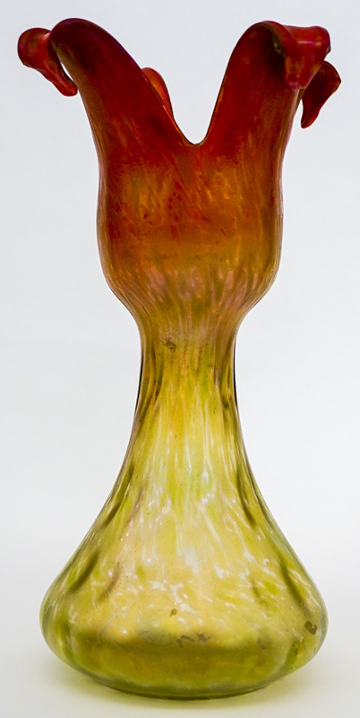 Antique Art Glass Tulip Vase