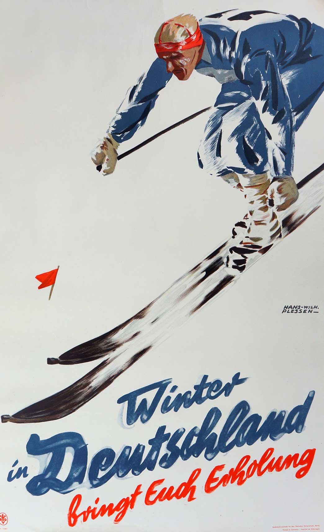 Hans Wilhelm Plessen Poster, Ca. 1934 (Winter in Deutschland).