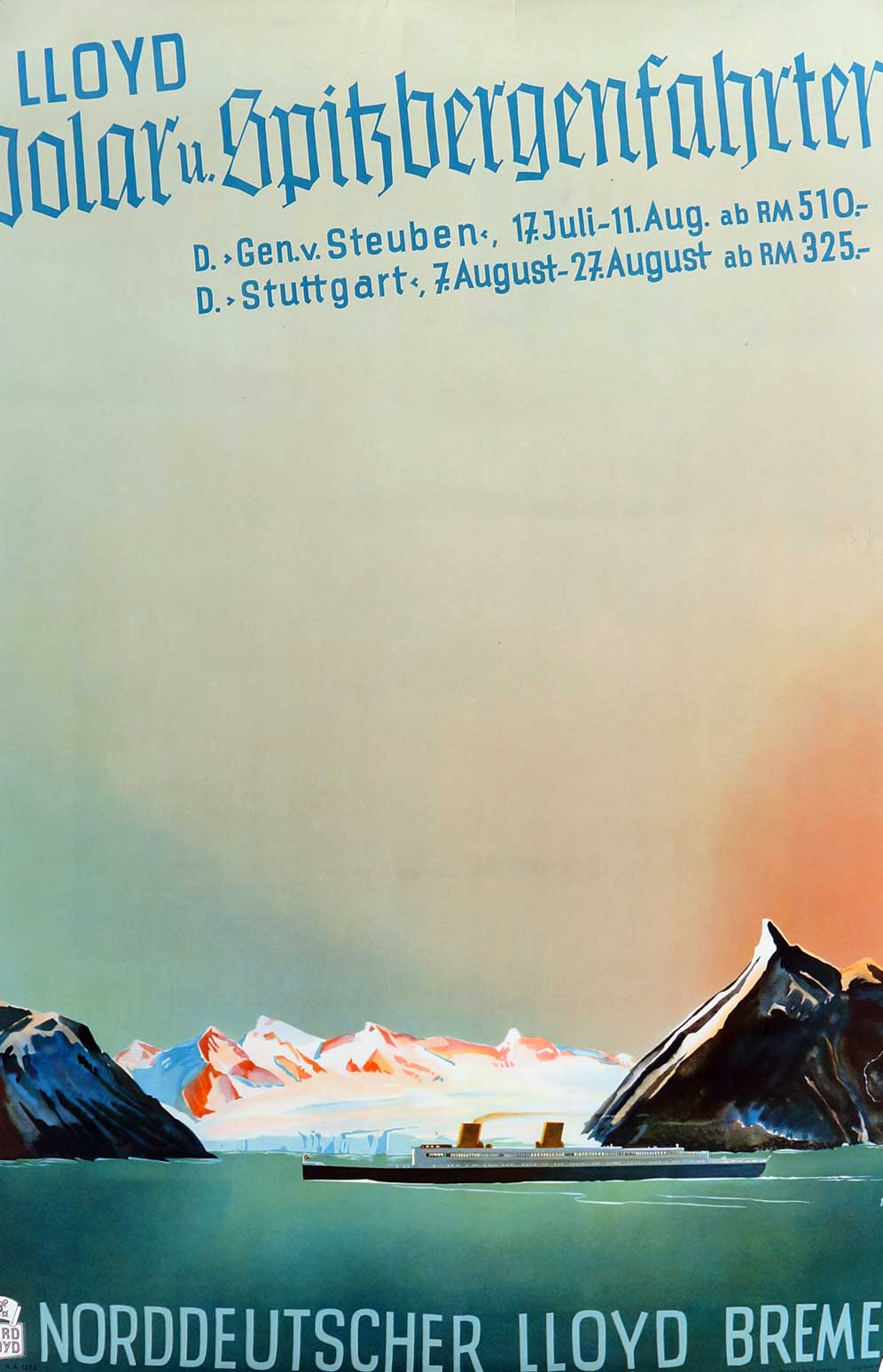 Fritz Kuck (1893-1974)  Travel Poster, ca. 1930's