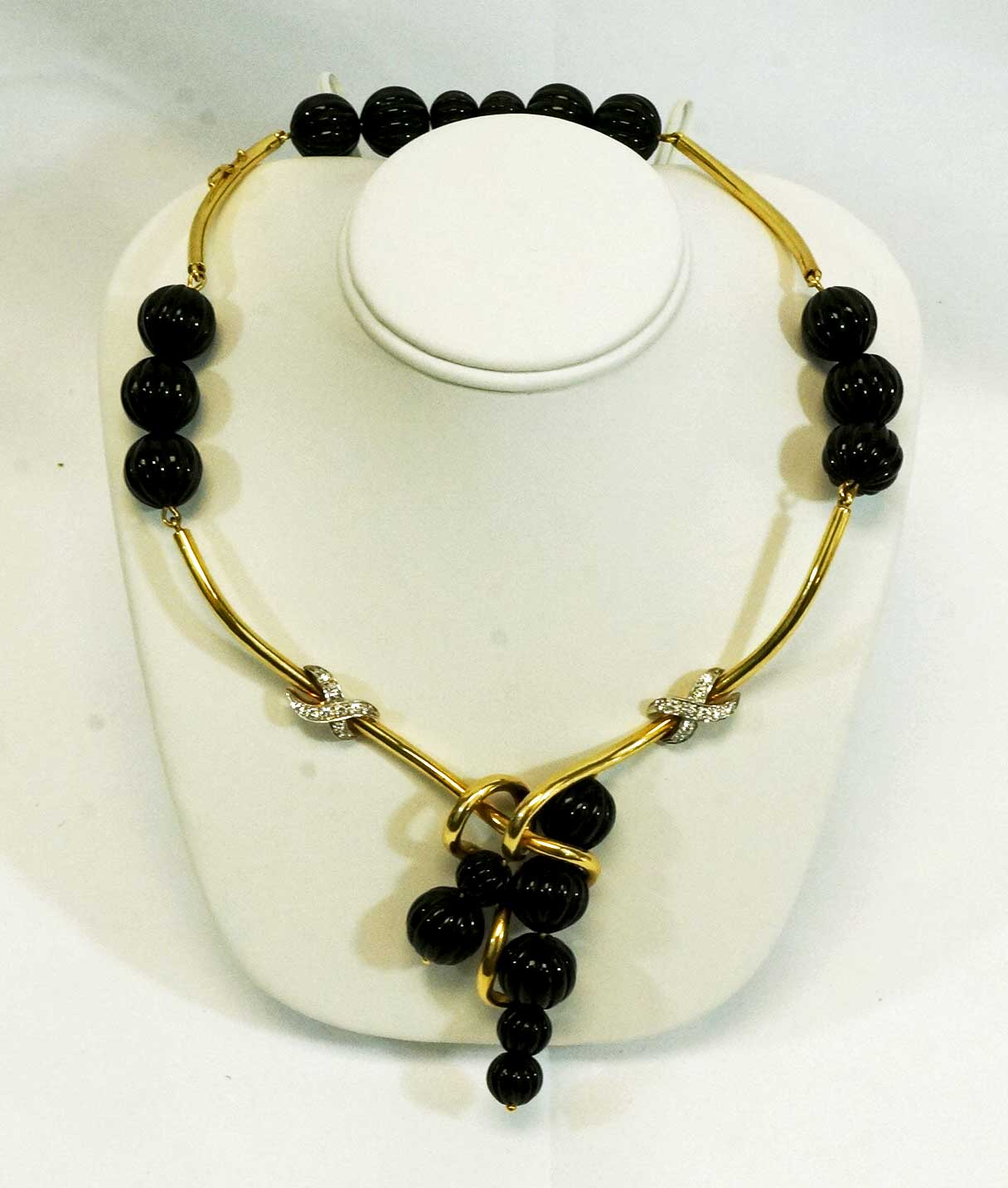 Eighteen-karat Gold, Chalcedony, Diamond Necklace