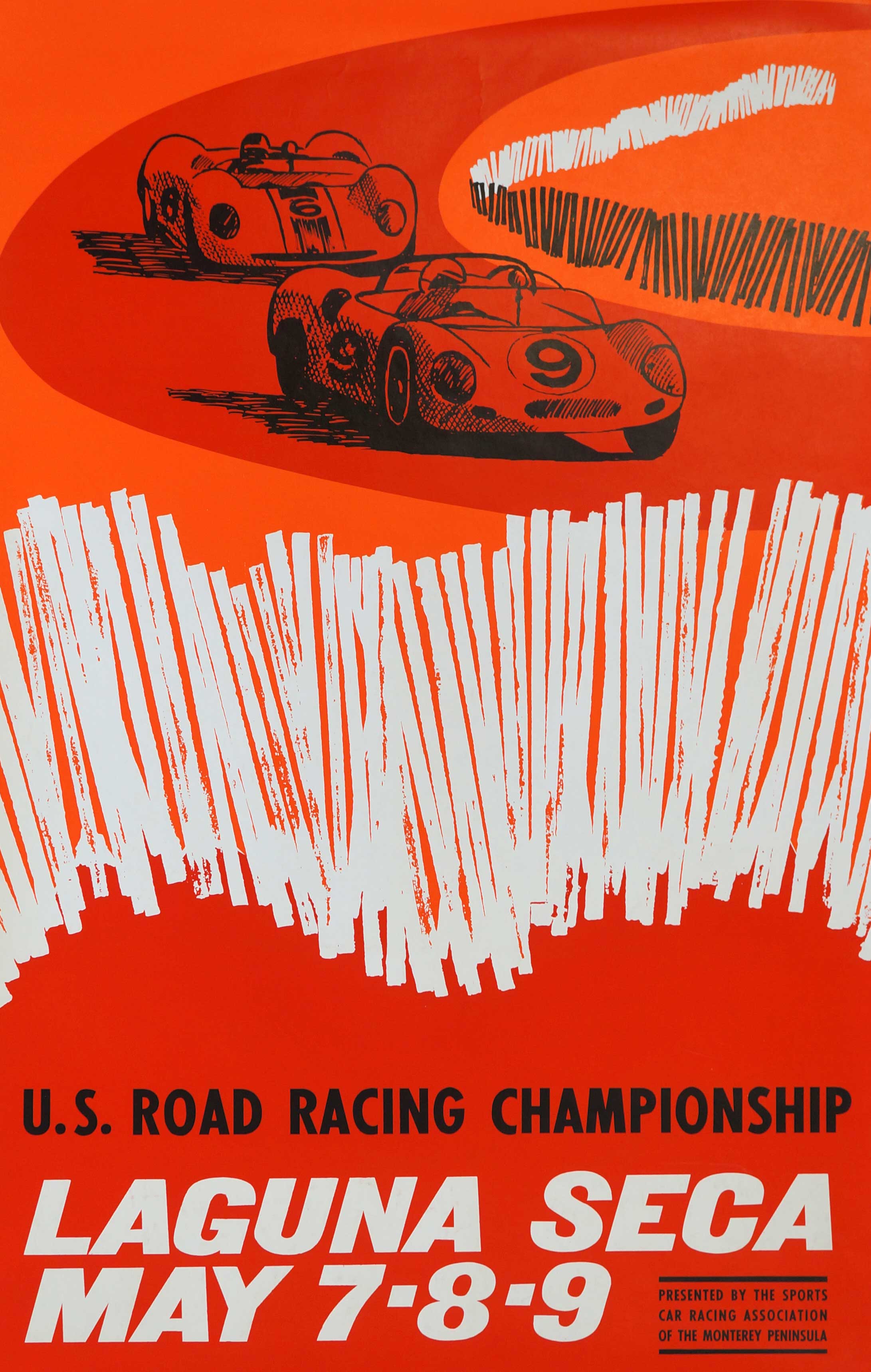 Lot 347 Vintage Laguna Seca Original Auto Racing Poster