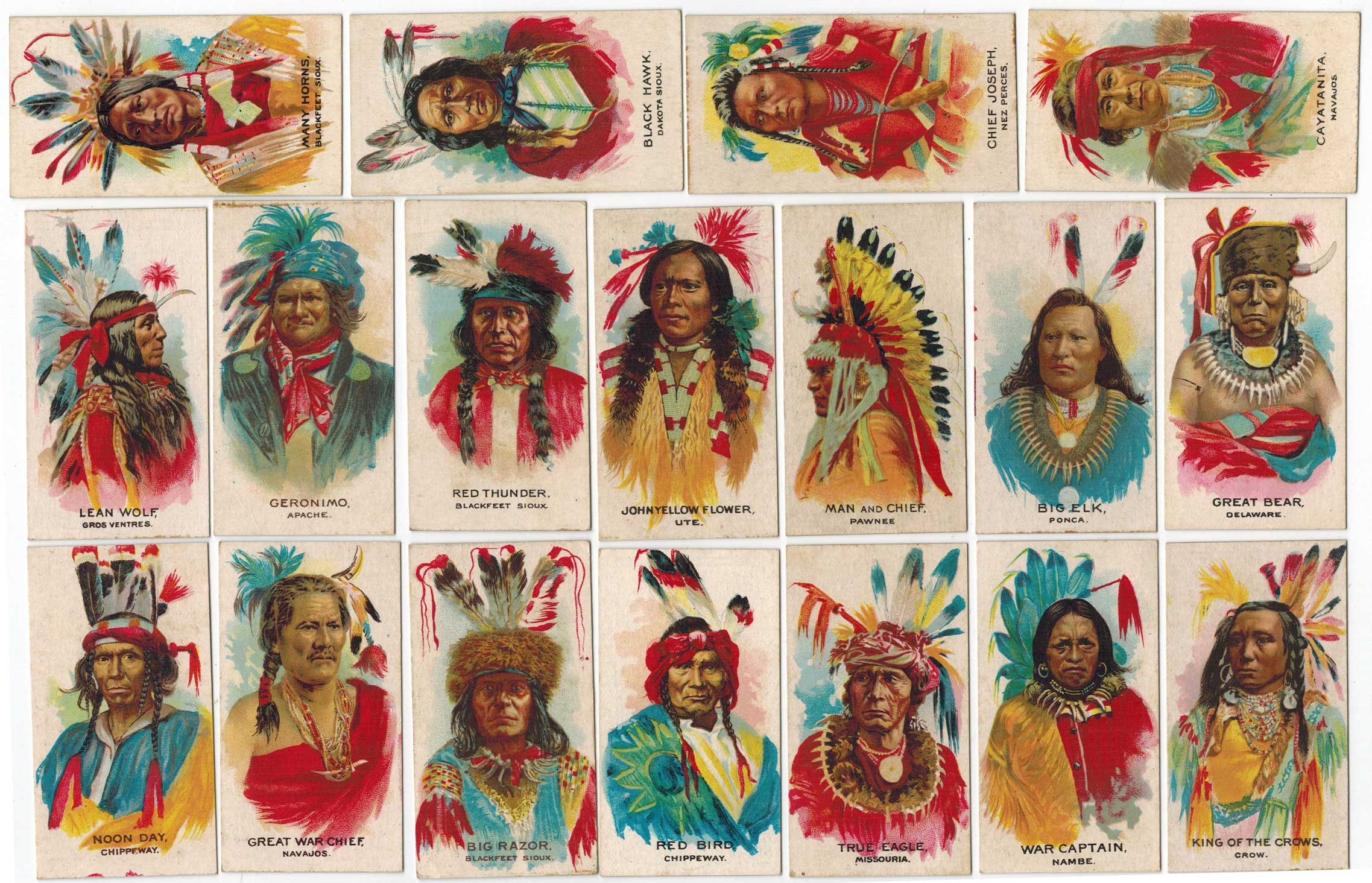 BAT Indian Chiefs Cigarette Card Set