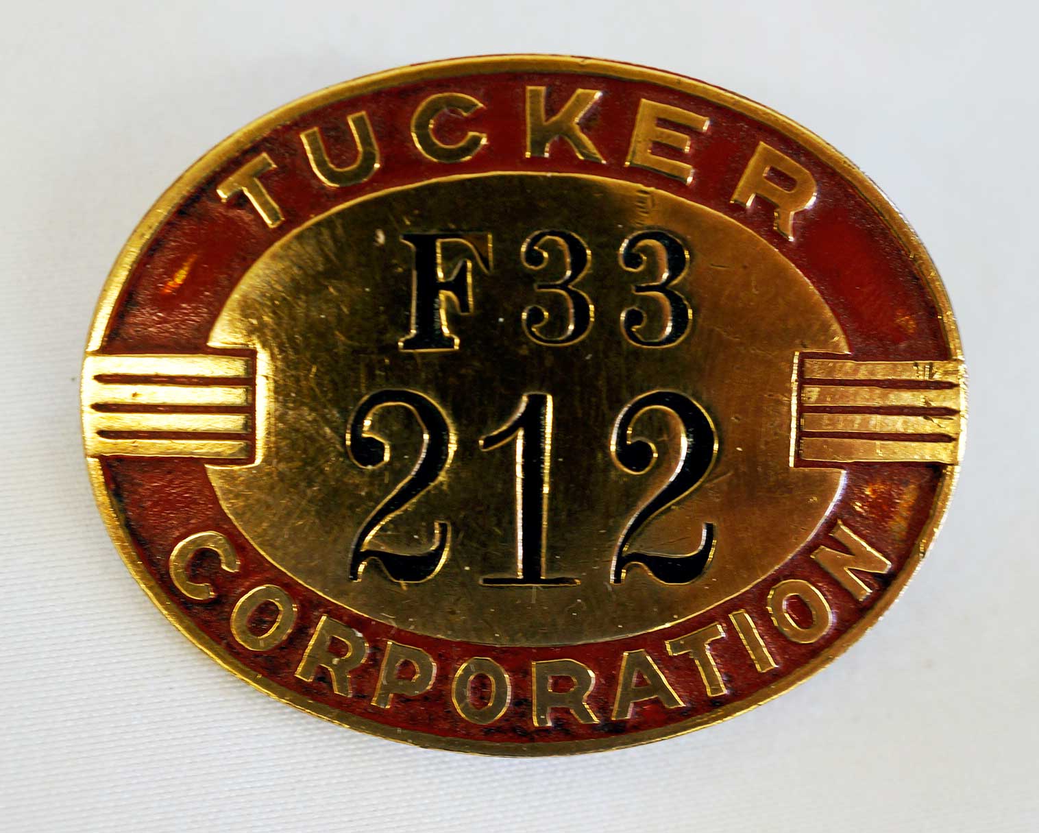 Tucker Car Co Employee Badge