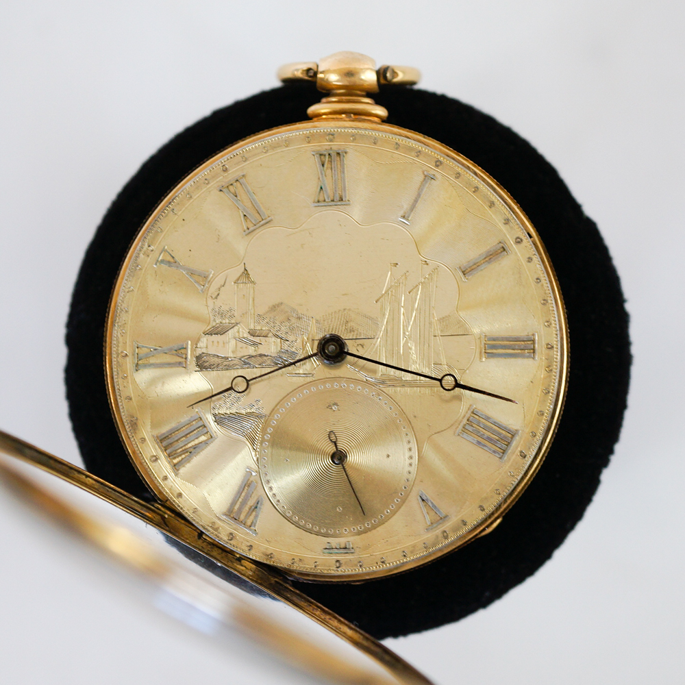 Robert Roskel Liverpool 18K Gold Pocket Watch 