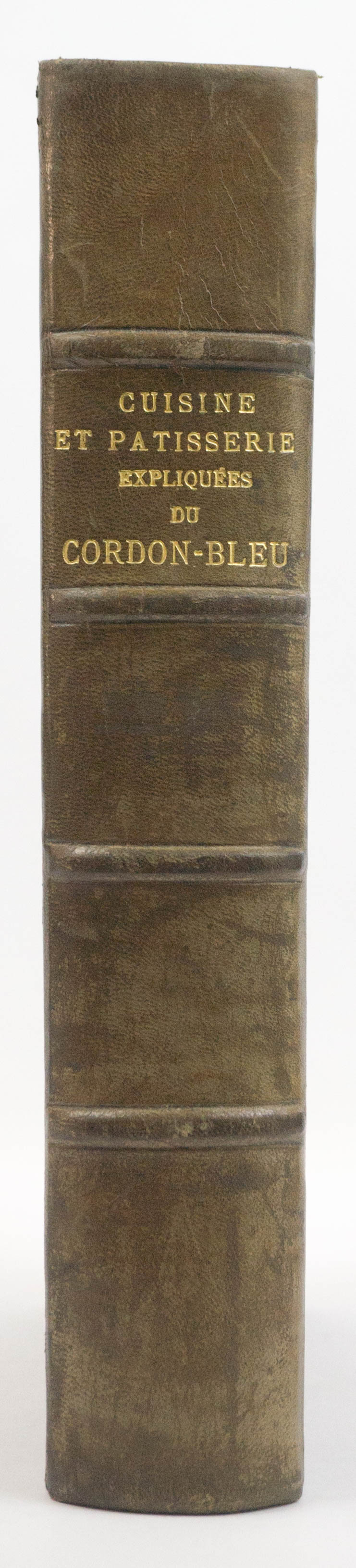 Antique Cordon-Bleu Large Leather Bound Book