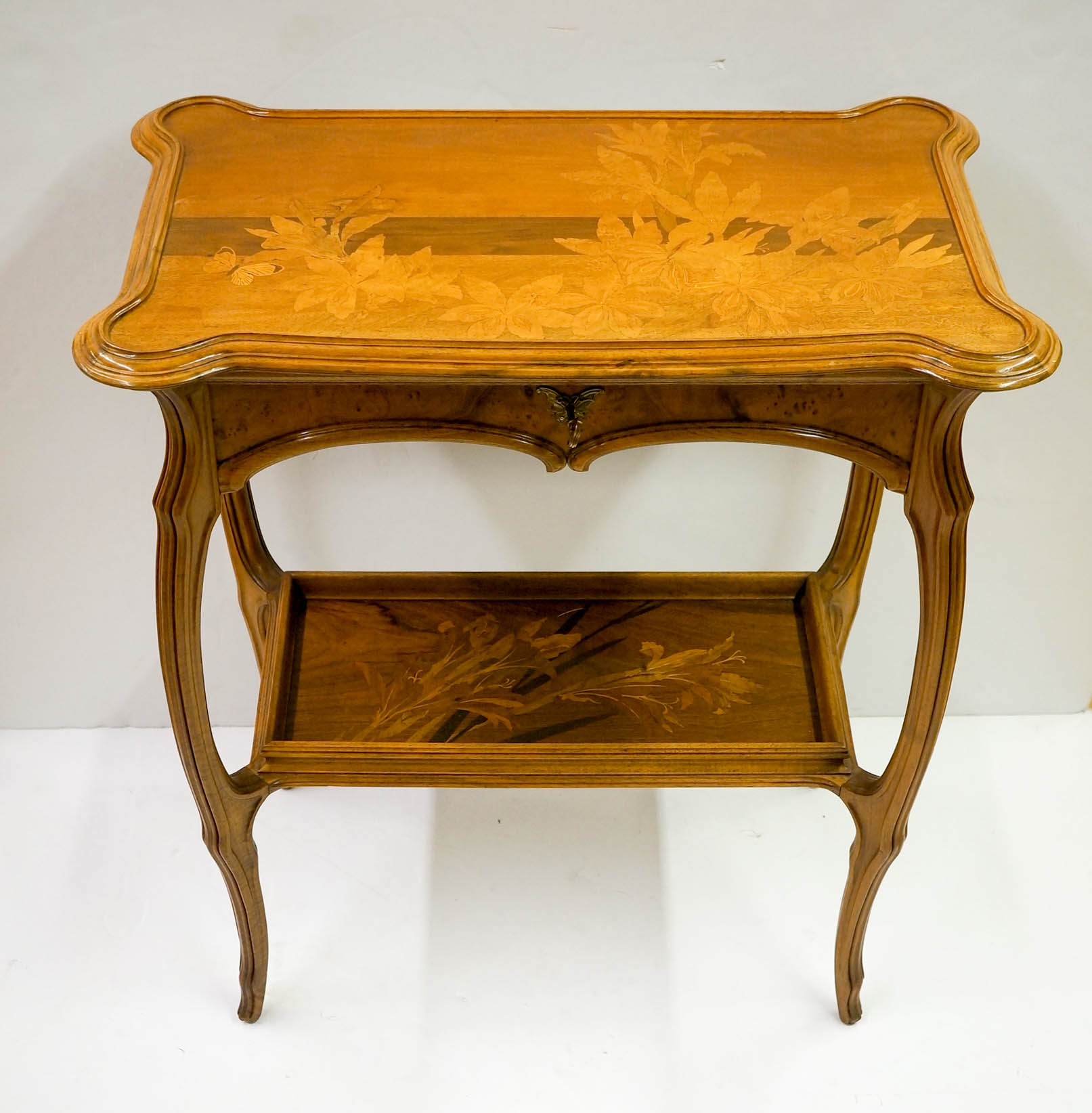Emile Galle Inlaid Side Table