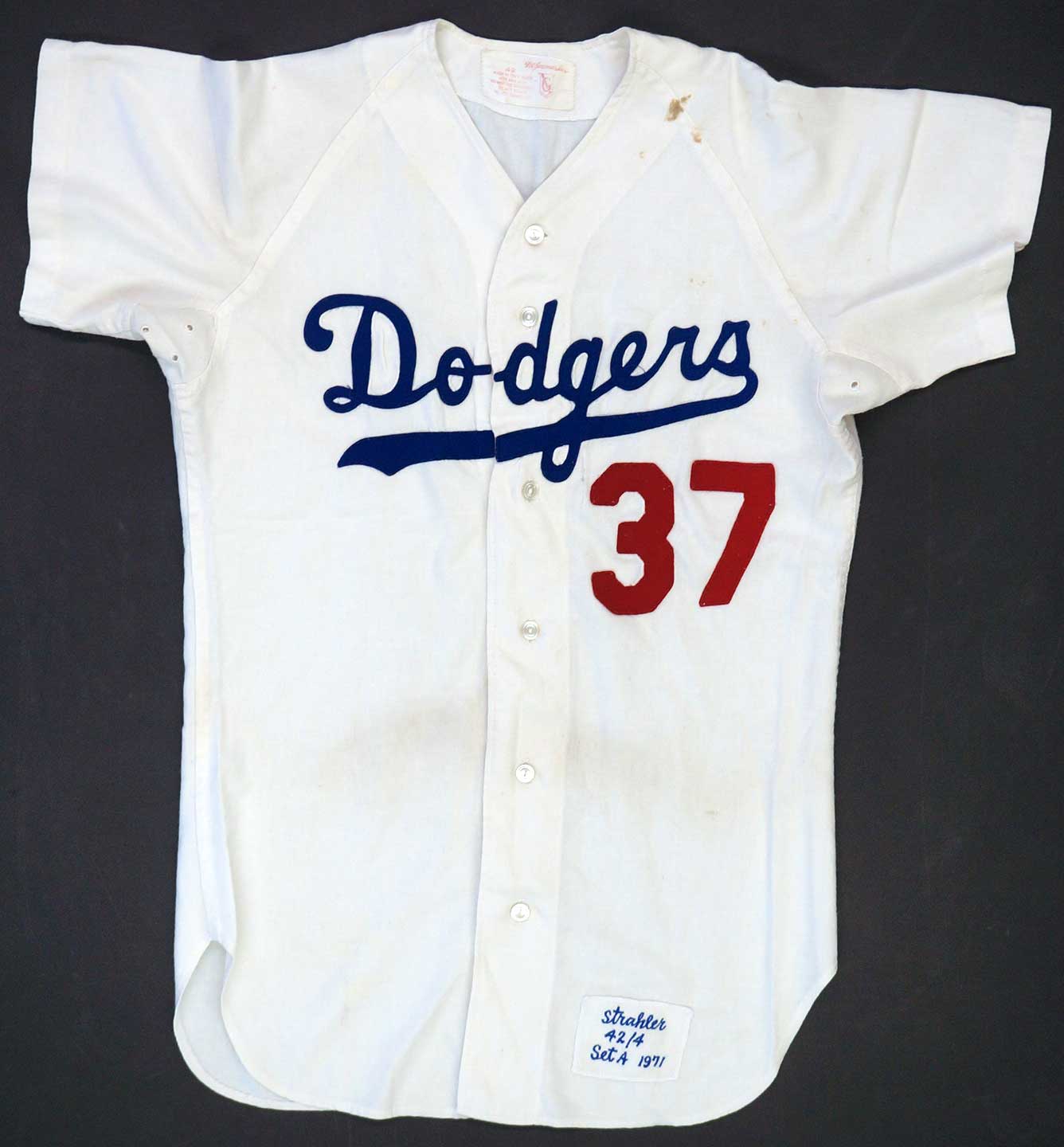 Mike Strahler 1971 LA Dodgers Game Used jersey