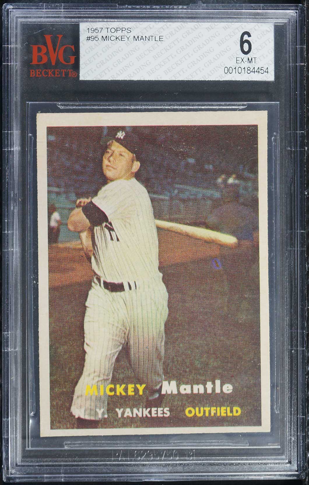 1957 Topps Mickey Mantle #95 Beckett BVG 6