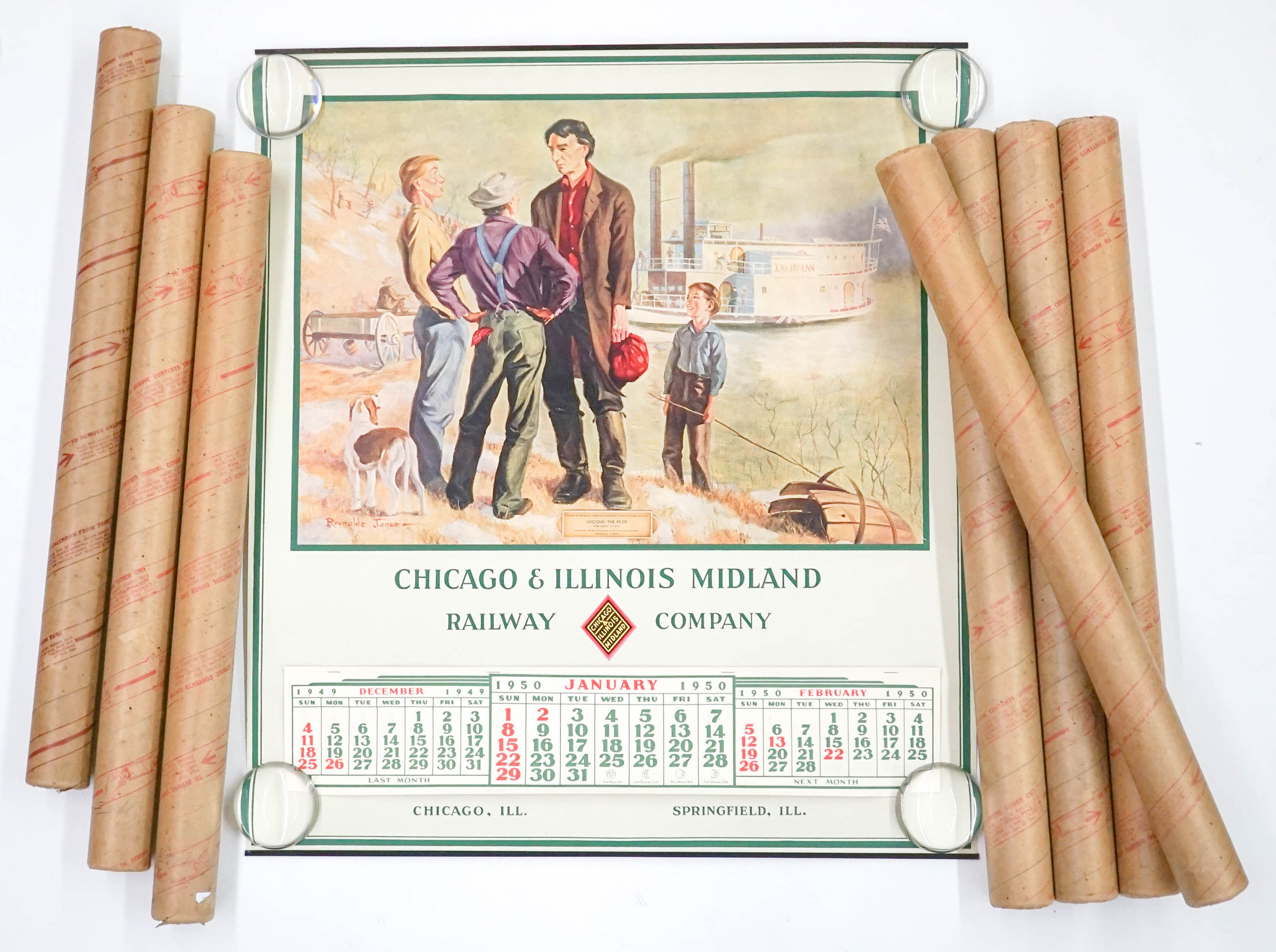 Chicago & Illinois Midland Calendars 8 Pcs.