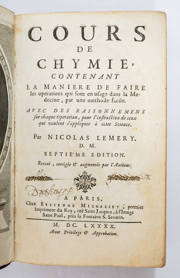 Cours de Chymie par Nicolas Lemery 1690
