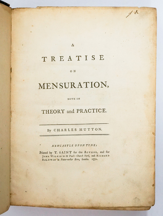 Hutton's Mensuration 1770