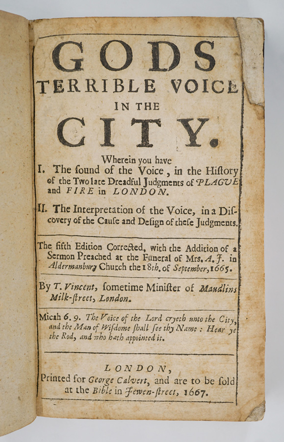 God's Terrible Voice in the City by Thomas Vincent