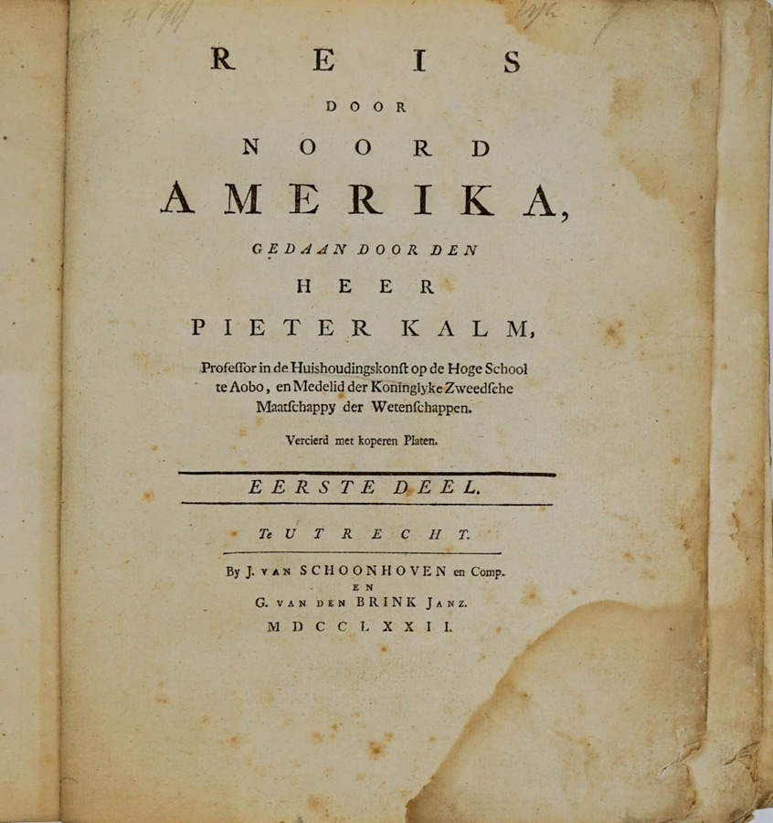 Reis door Noord Amerika Volume 1, 1772
