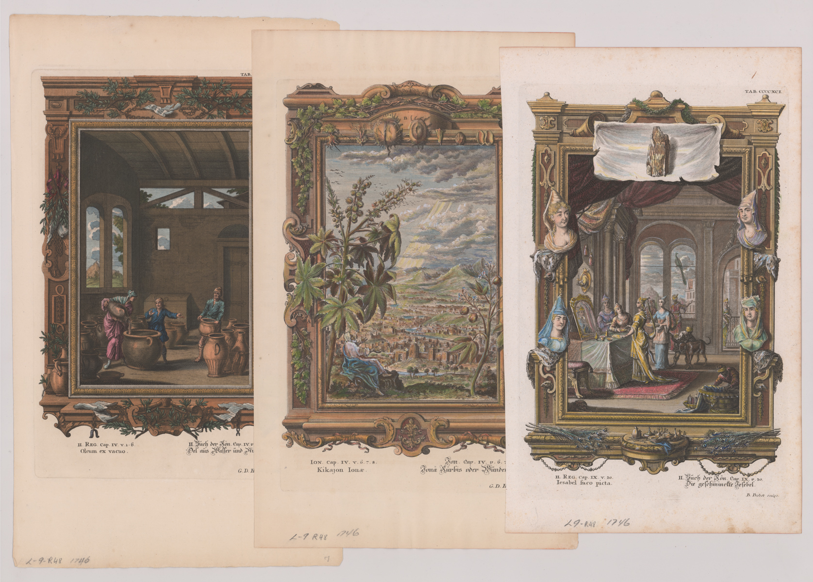 Group of Prints by G. D. Heuman / I. G. Pintz 1746
