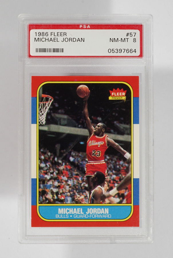 1986 Fleer Michael Jordan #57 PSA NM-MT 8