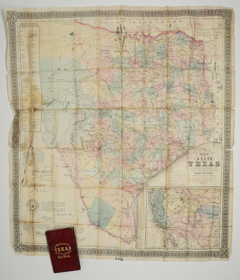 De Cordova's Map of the State of Texas, 1856