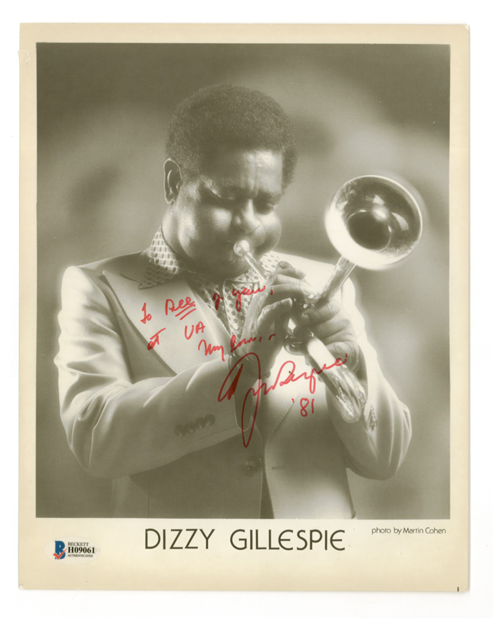 Dizzy Gillespie Signed 8 x 10 Photo Beckett COA