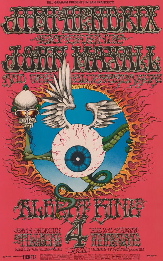 Jimi Hendrix Flying Eyeball Poster BG 105-2