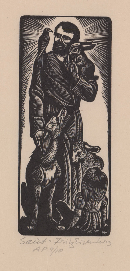 Fritz Eichenberg Wood Engraving [Saint Francis]