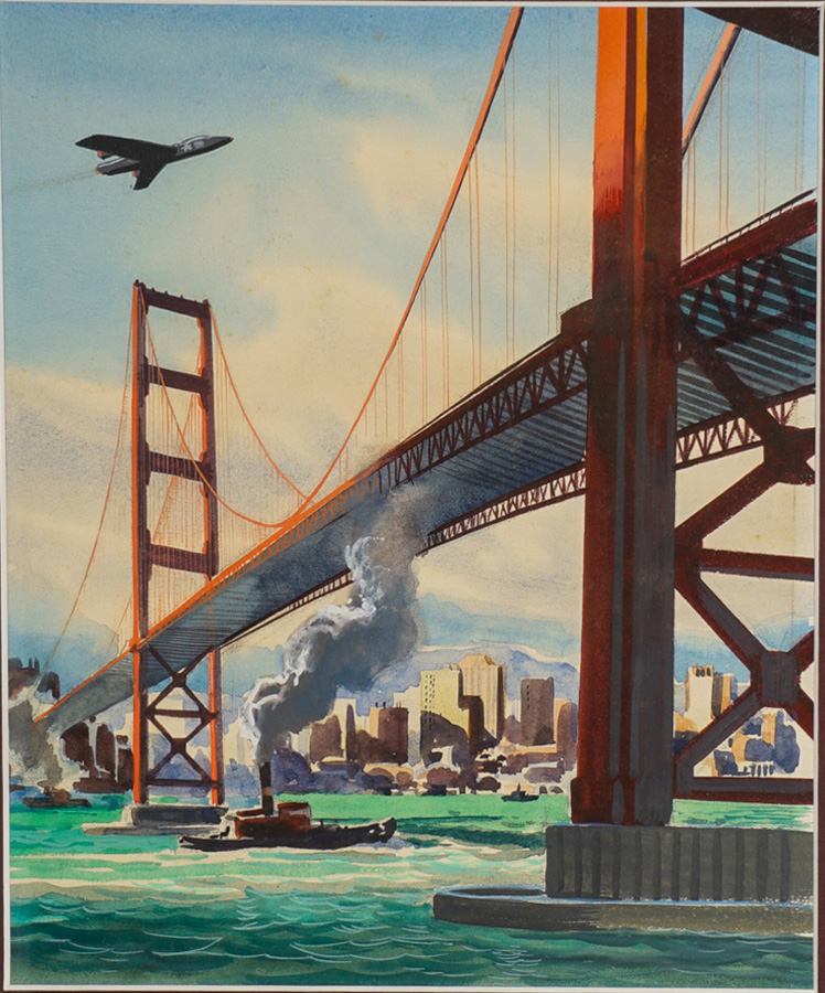 Original Mixed Media Art [Golden Gate Bridge]