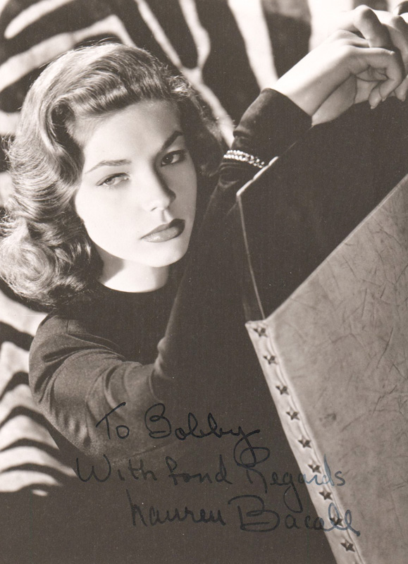Lauren Bacall Doublewt Photo Signed