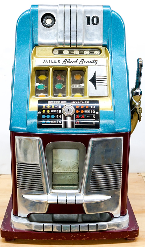 Ca.1948 Mills Black Beauty 10c Slot Machine