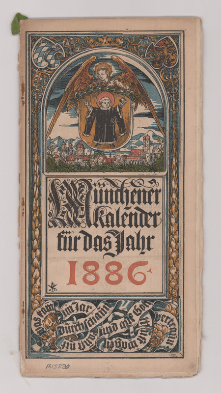 Antique German Calendar 1886 [Manchener Otto Hupp]