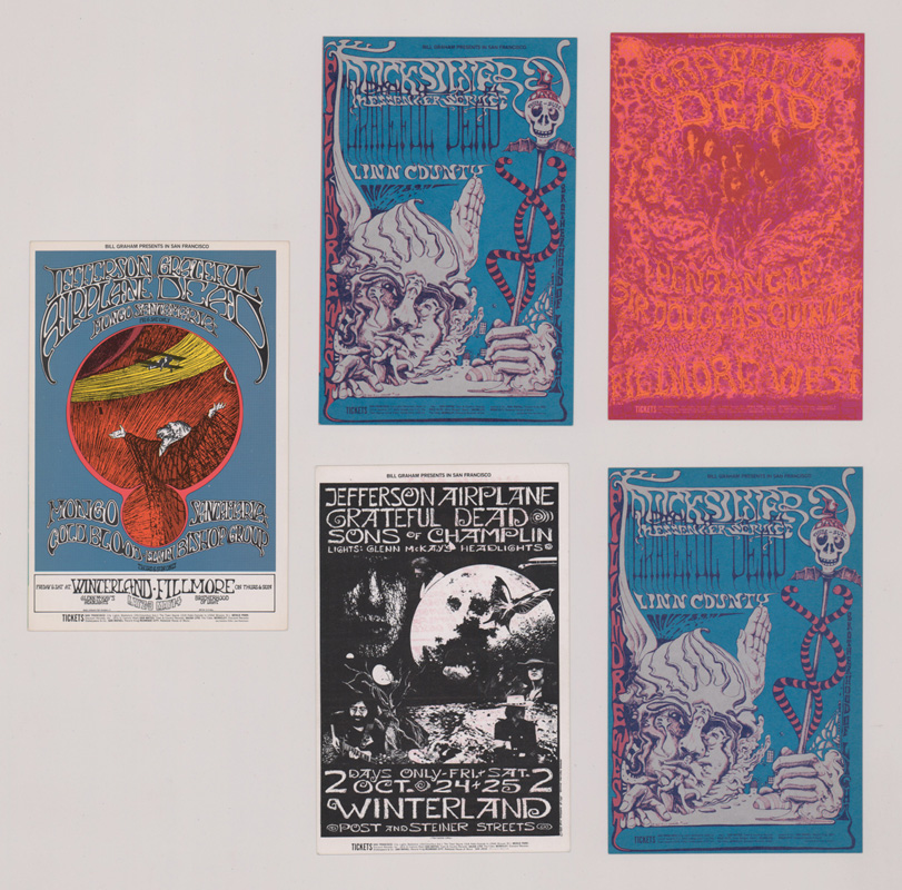 Grateful Dead Original Postcards and Handbills (5)