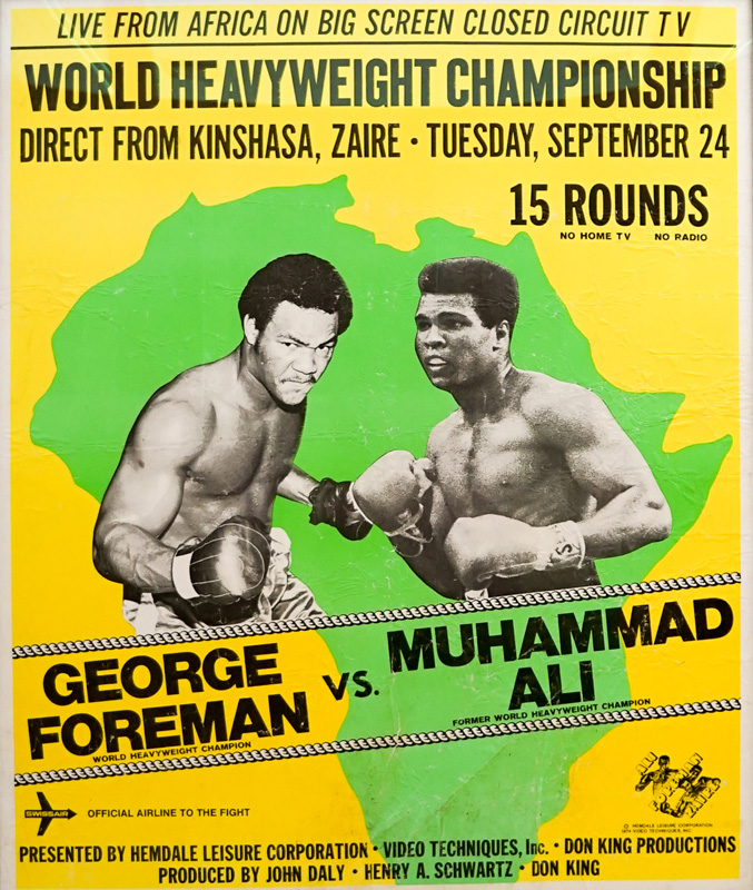 Ali-Foreman Large Closed Circuit Boxing Poster