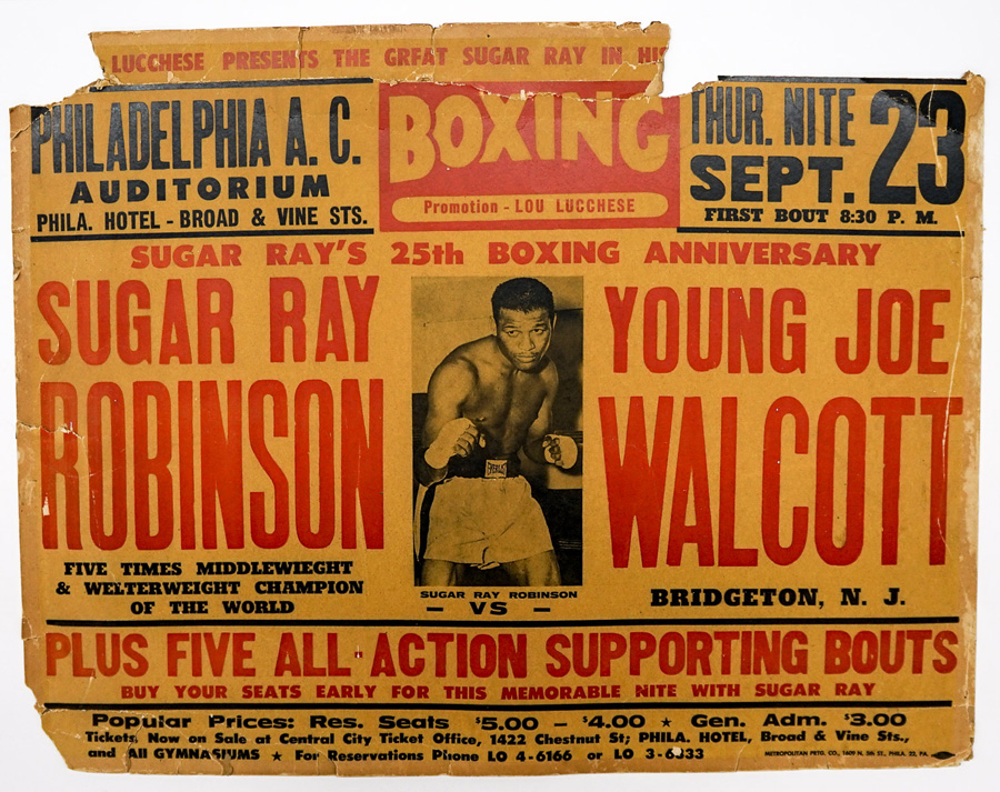 Sugar Ray Robinson Boxing Sign