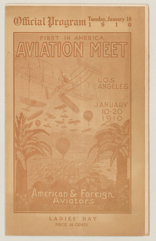 Rare 1910 Los Angeles Air Meet Program [Aviation]