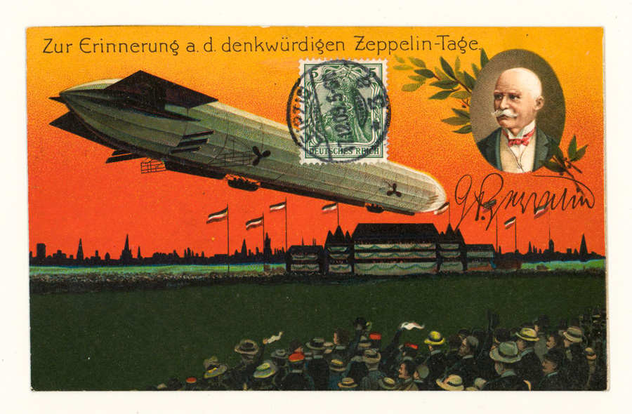 Count Ferdinand Von Zeppelin Signed Postcard