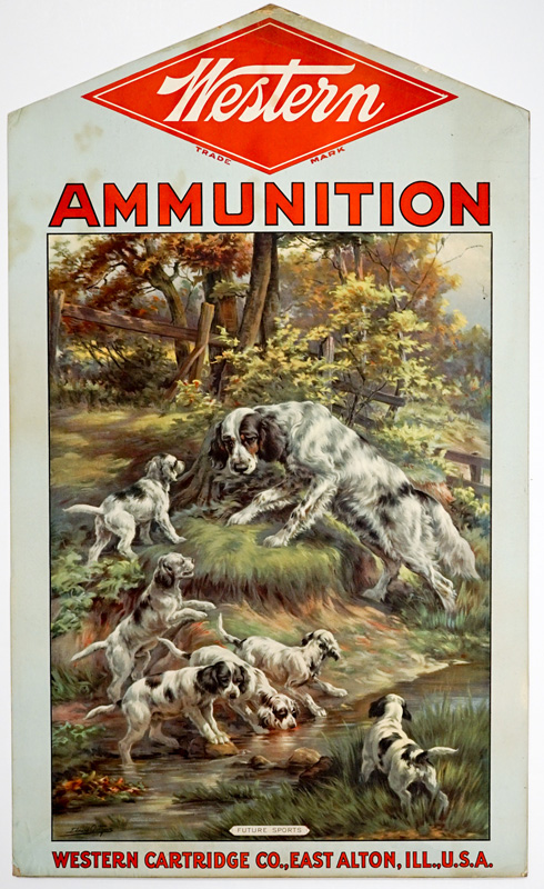 Western Ammunition Original Cardboard Sign