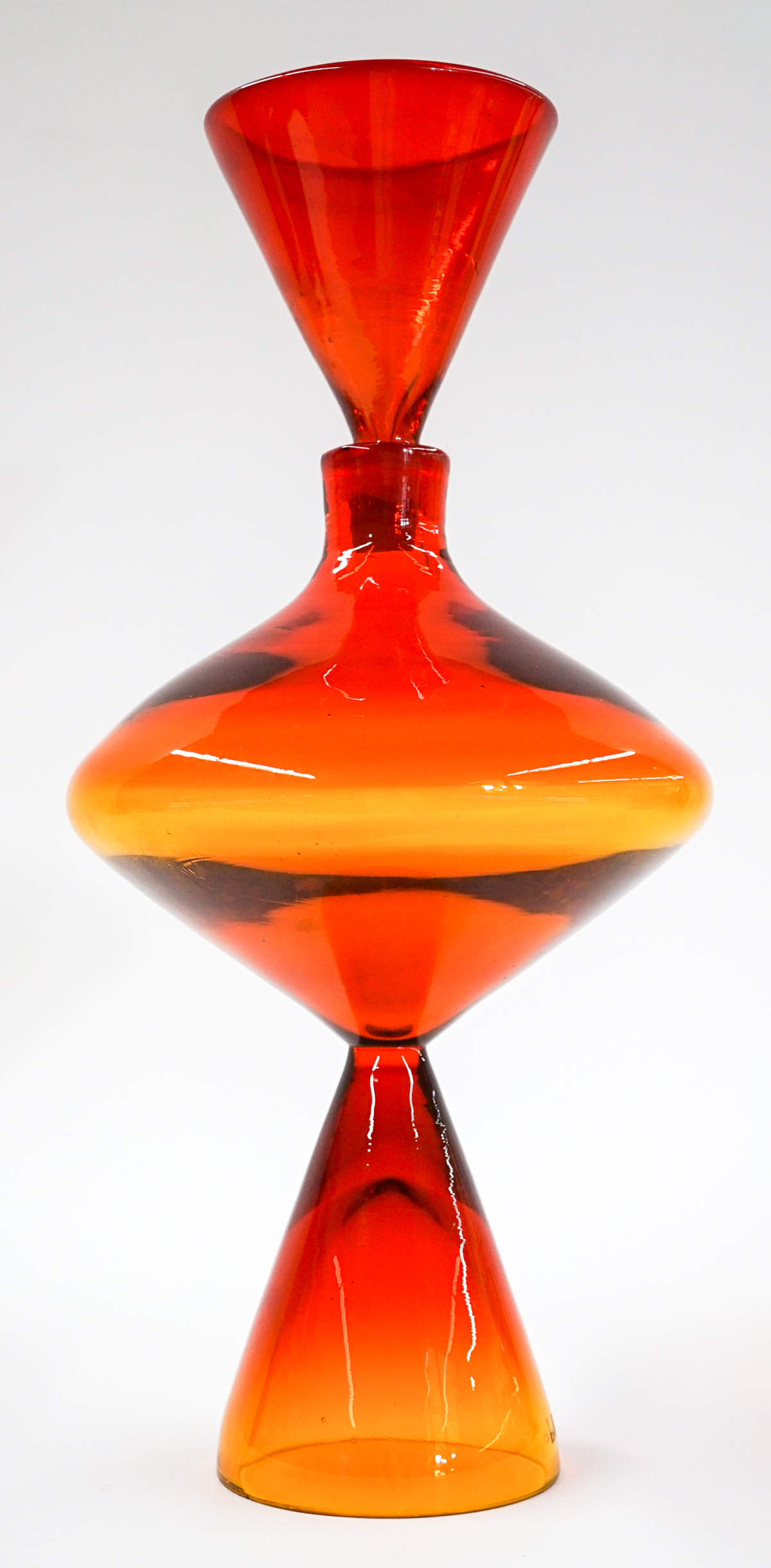 [Blenko] Mid-Century Glass Tangerine Vase