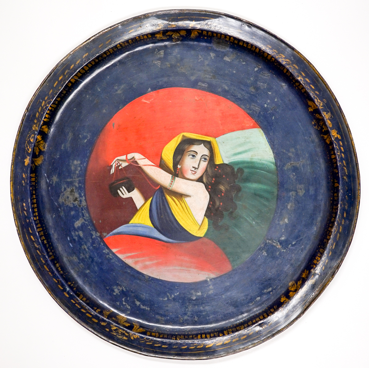18th/19th Century Continental Hand Painted Tray
