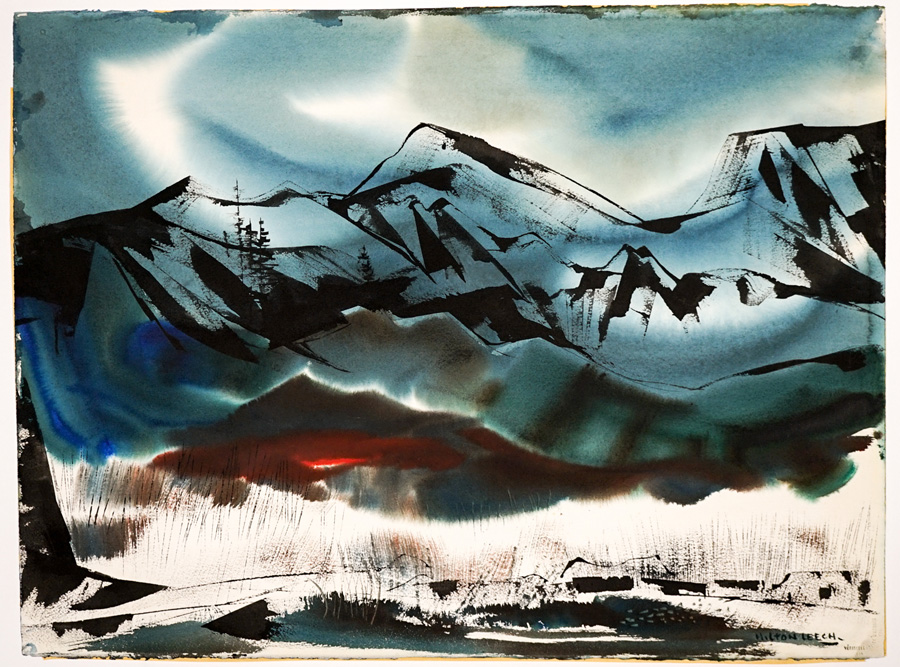 Hilton Leech Original Watercolor [Mountains]