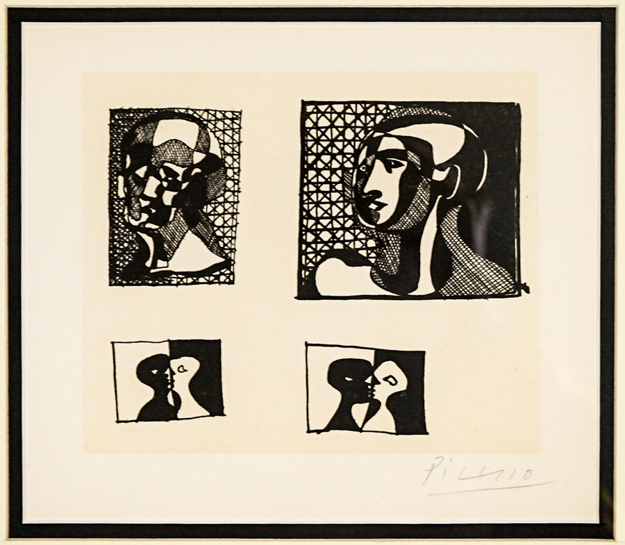 After Pablo Picasso 1931 Woodcut [Faces]