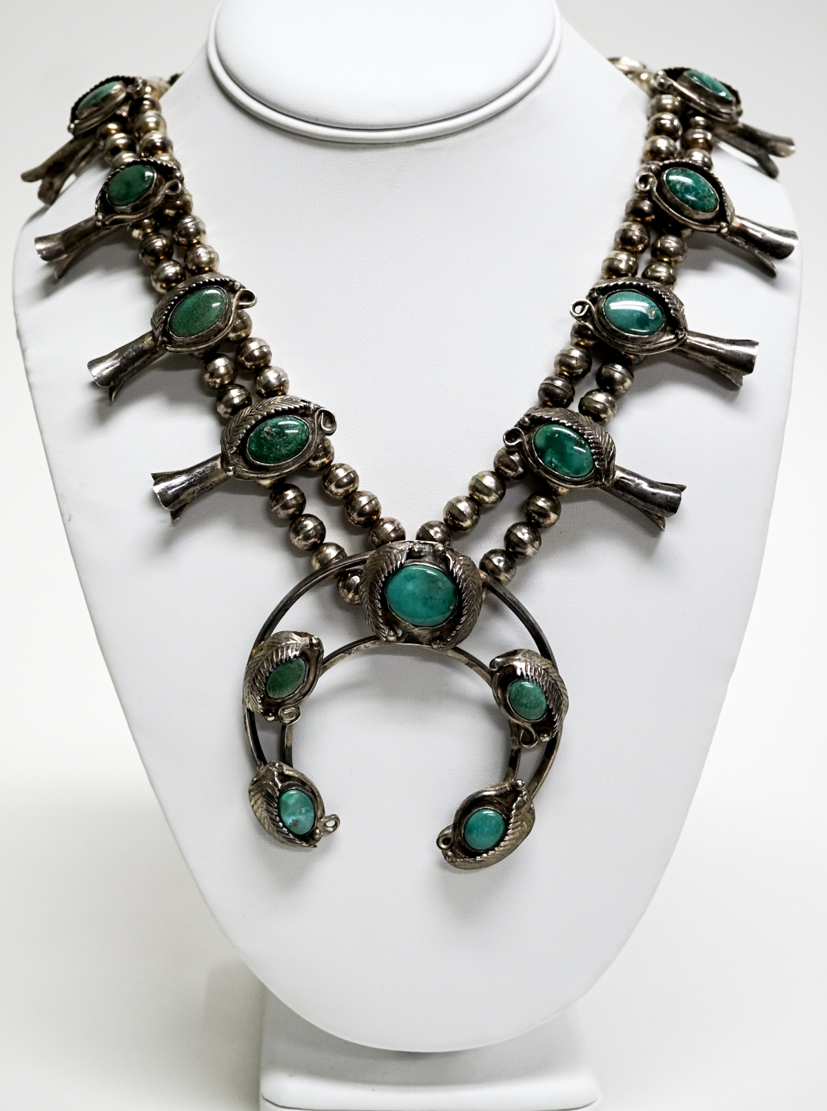 Large Native American Squash Blossom Necklace