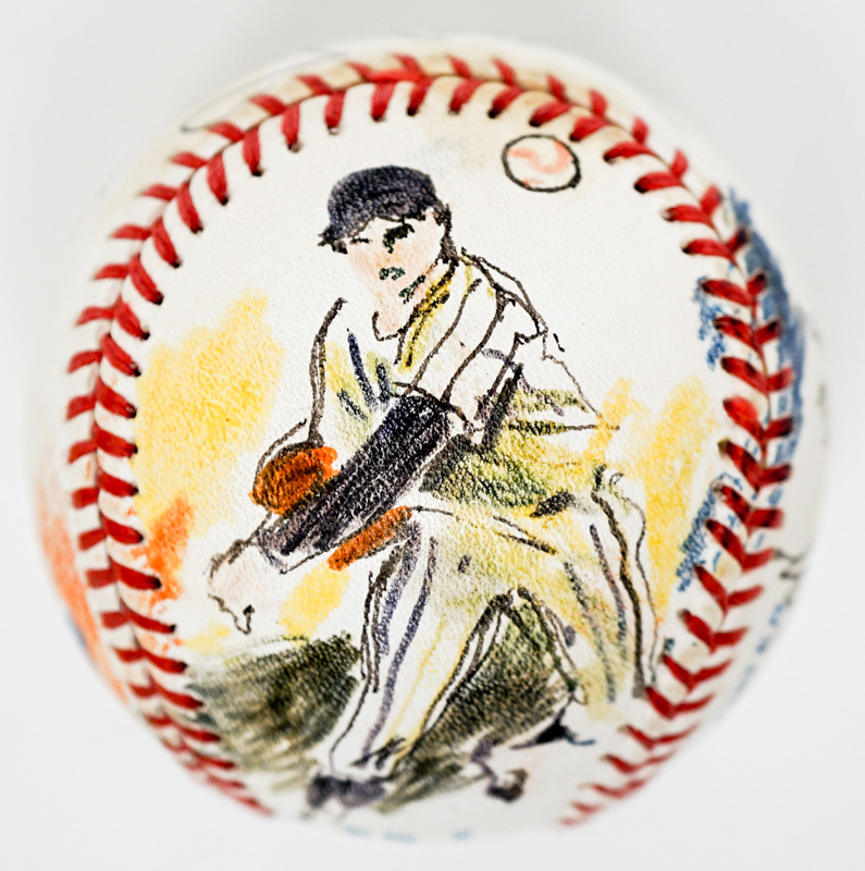 LeRoy Nieman Original Baseball Artwork Whitey Ford