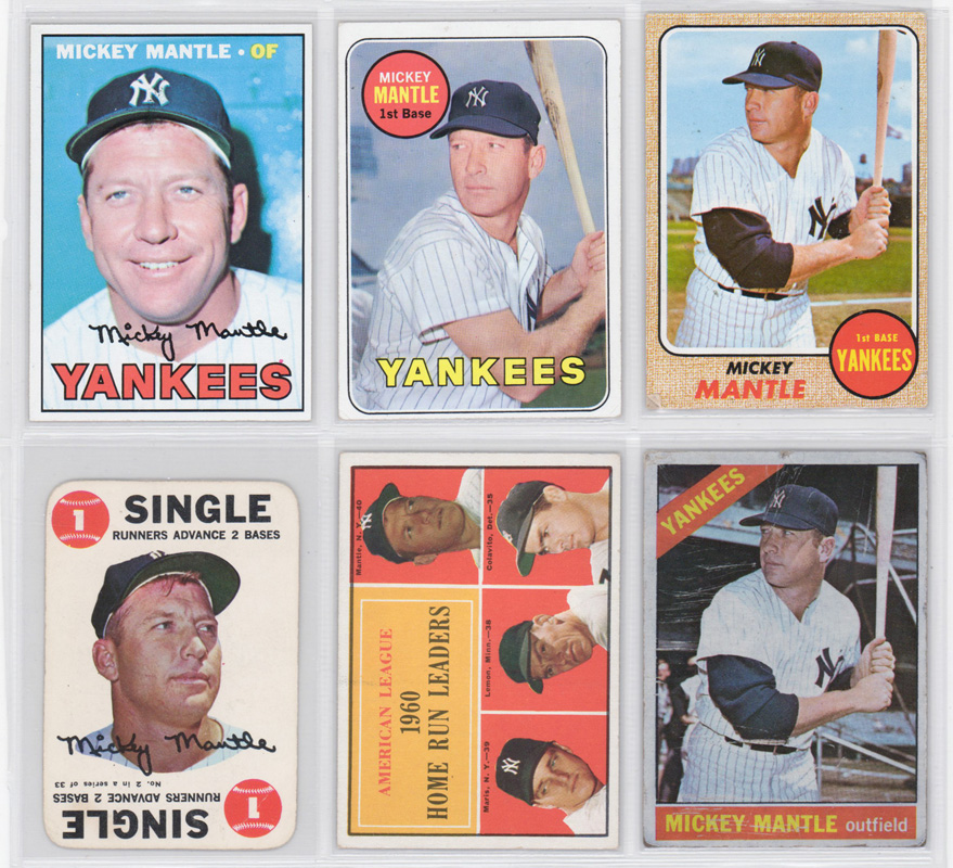 Mickey Mantle Vintage Baseball Cards