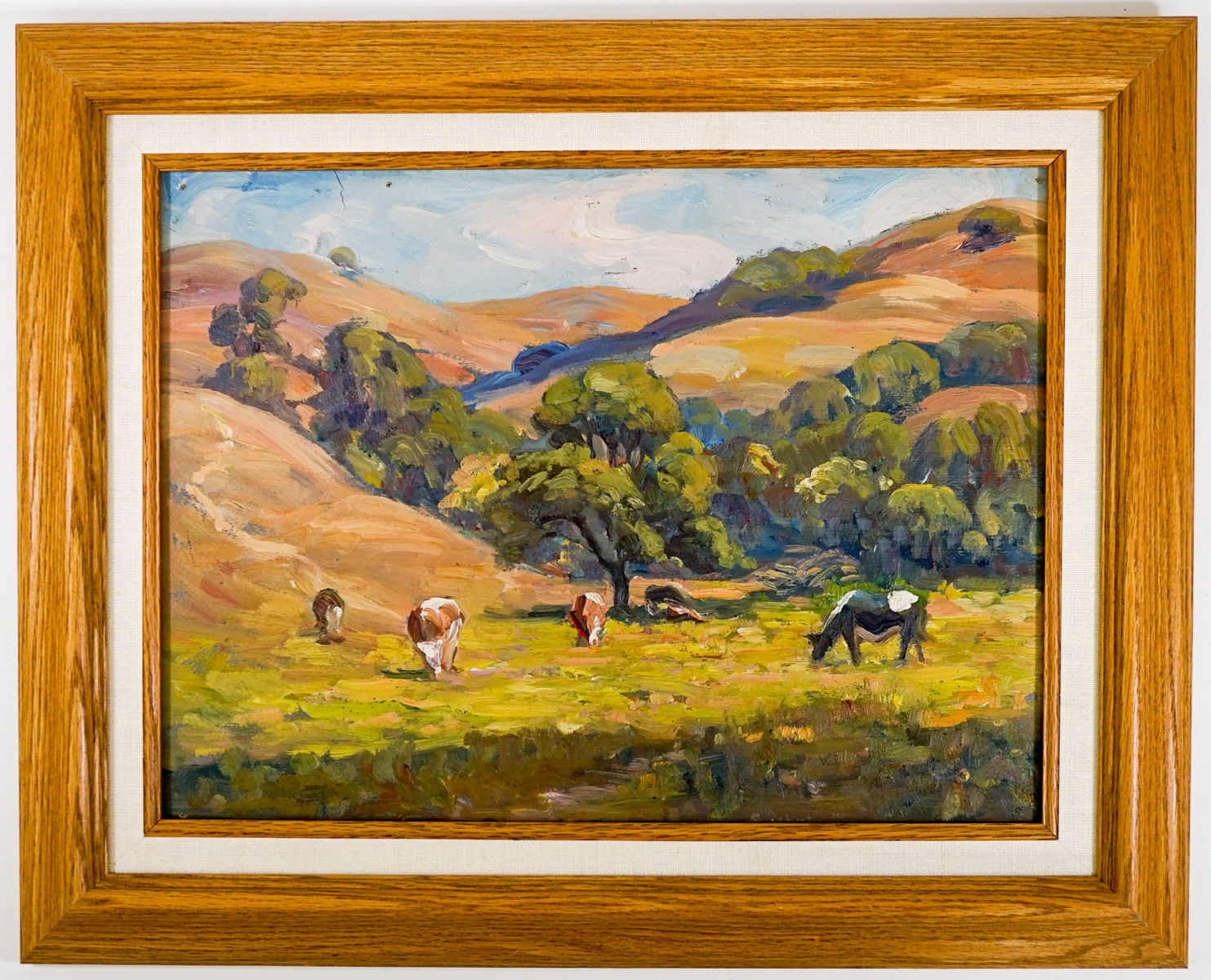 Frederick Kress Oil on Canvas [Cows, Marin]